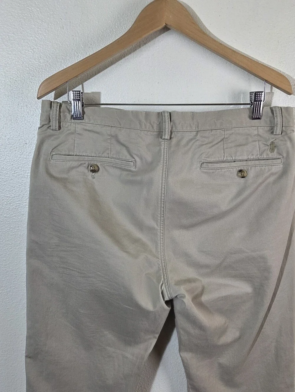 Polo Ralph Lauren Polo Chino Preppy Men's 34x32 Khaki Stretch Straight Fit Pants